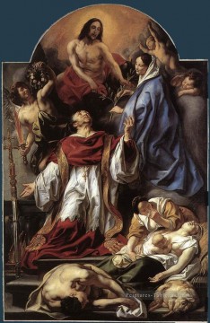  Charles Tableaux - St Charles s’occupe des victimes de la peste de Milan flamand Baroque Jacob Jordaens